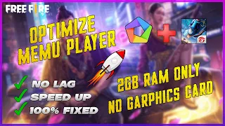 HOW TO OPTIMIZE MEMU PLAYER IN LOW END PC - MEMU PLAYER SPEED UP AND LAG FIX PROBLEM - 2GB RAM ONLY