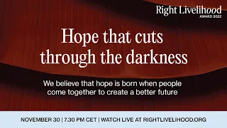 LIVE: 2022 Right Livelihood Award Presentation