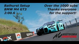 BMW M4 GT3 Hotlap + Setup @ Bathurst - Mount Panorama (2:00.6) Assetto Corsa Competizione