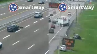 Tennessee: Driver Runs Over Tire On Interstate And Immediately Crashes