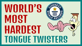 10 Tough Tongue Twisters Hardest in World 🤪😝 Hardest Tongue Twisters in English