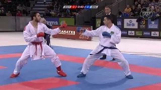 Ali Elsawy (EGY) vs Vinicius Figueira (BRA) -67kg. Madrid K1 Premier League 2019 Bronz Medals