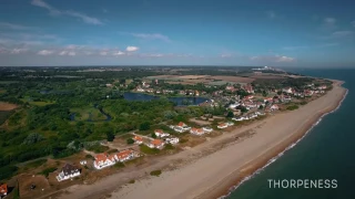 Seagull's view of the stunning village of Thorpeness on the Suffolk Coast