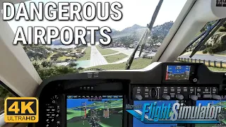 The TOP 5 Most Dangerous Airports To Fly to In Microsoft Flight Simulator 2020 - 4K ULTRA GRAPHICS