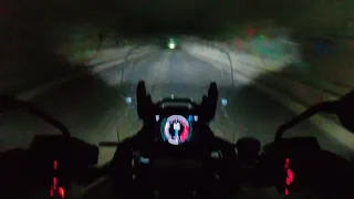 Motorcycle through abandoned PA turnpike tunnel