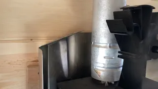 Cubic Mini Wood burner, chimney clean out