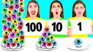 100 Шарів їжі Челендж BaRaDa Challenge