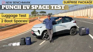 2024 Tata Punch EV Luggage Space Test || The Electric SUV with two boots?