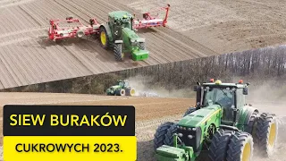 Siew buraków cukrowych | 6X JOHN DEERE | AGROFarm TV