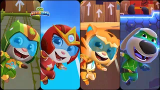 Talking Tom Hero Dash Power Plant Tom Vs Fire Arrow Angela Vs Tiger Ginger Vs Super Ben Gameplay