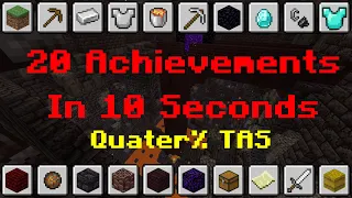 Beating a Quarter of Minecraft in 10 seconds - Quater% TAS