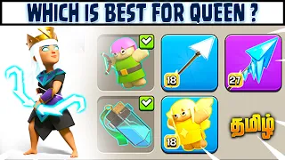 Best Equipment for Archer Queen - Clash of Clans (Tamil)