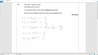 AQA GCSE 8300 1H Nov 2017 Q27