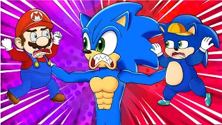 Sonic 2 & Mario - Sonic Very Sad Story But Happy Ending ! Sonic Life Stories 2D Animation