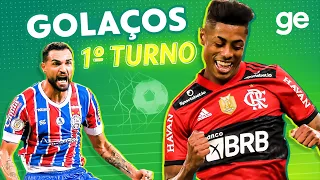 TOP GOLS DO PRIMEIRO TURNO DO BRASILEIRÃO SÉRIE A 2021  | ge.globo