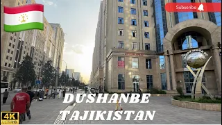 Tajikistan Dushanbe city walking tour |4k|