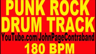 Punk Rock Drum Backing Track Straight Beat 180 bpm