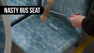 Cleaning a Bus Seat