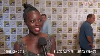 Lupita Nyong'O at Comic Con 2016 press line talks about Black Panther  #comiccon2016 #BlackPanther
