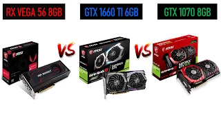 GTX 1660 Ti vs GTX 1070 vs RX Vega 56 - i7 9700k - Gaming Comparisons