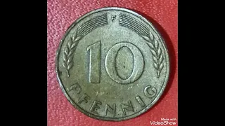 10 pfennig 1949F Germany coin worth money rare Pennies value