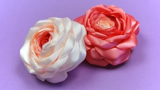 Розы из Лент своими руками / Satin Ribbon Rose Tutorial / ✿ NataliDoma