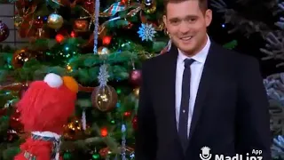Michael Buble and Elmo chatting about Kin