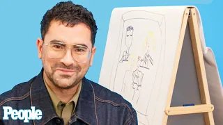 Dan Levy Draws The Rose Family Portrait, Elton John and More From His Life | PEOPLE