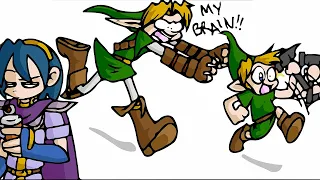 ⚔️Link vs Young Link!⚔️ - ⭐️Self Mutilation⭐️ Awkward Zombie Comic Dub
