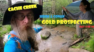 🇺🇸 GOLD Prospecting Cache Creek Colorado - Heidi & Conan Panning for Concentrates - EXTENDED CUT! -