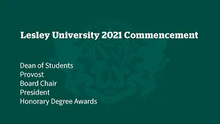 Lesley University 2021 Commencement