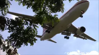 Meridiana Boeing 767-304(ER) / Very High Landing @ Naples Capodichino Airport / HD