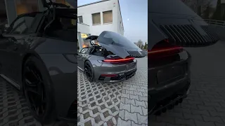 Amazing! TECHART modified Porsche 992 Targa 4S opens its roof. Subscribe for more!