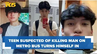 Teenager suspected of killing a man on a King County Metro bus turns himself in