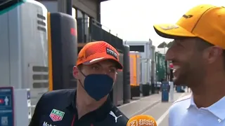 Max Verstappen interrupts Ricciardo's interview