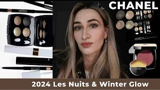 LES NUITS DE CHANEL Makeup +WINTER GLOW |ECLAT DE NUIT EYESHADOW PALETTE Spring 2024