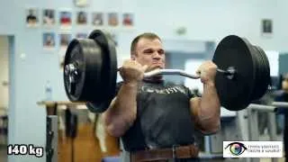 Denis Cyplenkov. Biceps curls. 140 kg x 5