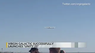 Virgin Galactic's Unity 25 reaches space after launch from New Mexico's Spaceport