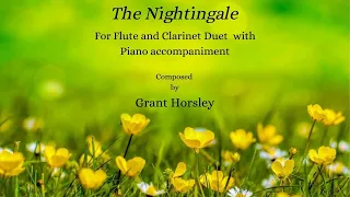 "The Nightingale" original flute and clarinet duet- (sheet music)Composed by Grant Horsley