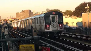 IRT Flushing Line|R188 (7) Lcl/Exp Train Action at 82nd Street Jackson Heights