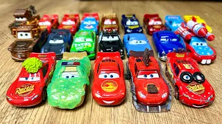 Looking for Disney Pixar Cars: Lightning McQueen, Mama Bernoulli, Cruz Ramirez, Jackson Storm, Guido