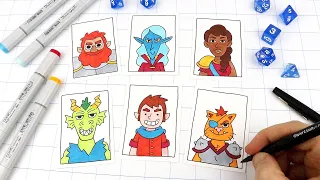 How to Draw D&D Player Character Portraits!!!