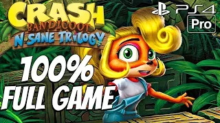 Crash Bandicoot 2 (PS4) - Gameplay Walkthrough 100% Complete All Boxes, All Gems, All Relics