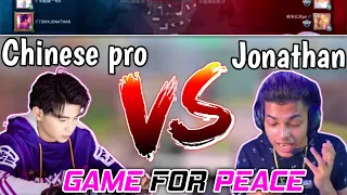 Jonathan play for GAME FOR PEACE Against chinese pro player TDM | JONATHAN VS CHINESE