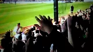 Barnet fans at last game at Underhill Vs Wycombe