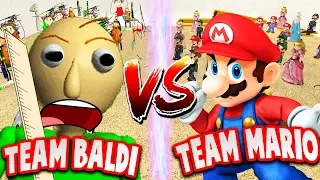 BALDI vs MARIO (Who will win?!) | Baldi's Basics Gmod Gameplay