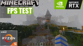 MINECRAFT BEDROCK EDITION: RTX 3060 12GB + Ryzen 5 3600 - FPS TEST WITH RAYTRACING AND DLSS!