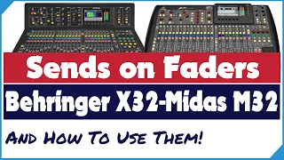 How To Use Sends On Faders on the Behringer X32 & Midas M32 - Monitor and Live Stream Mixing Tips.