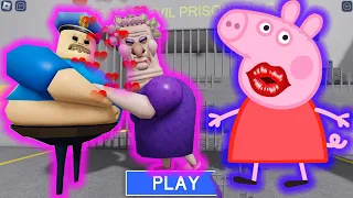 PEPPA PIG PLAYS ROBLOX  SECRET UPDATE! BARRY FALL IN LOVE WITH GRANDMA? OBBY ROBLOX #roblox #obby