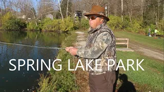 Trout Fishing, Spring Park Lake, Bellbrook Ohio, NOV 7 2020